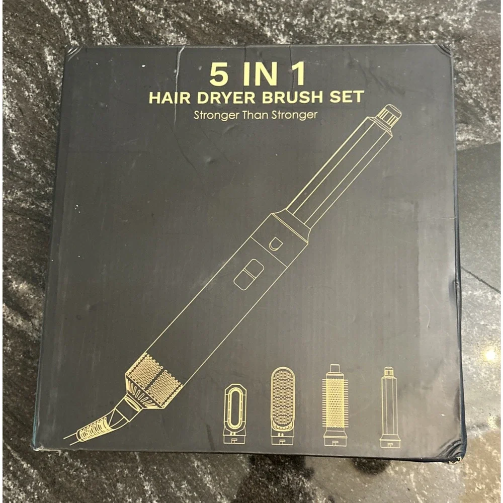 5 in 1 Multi Function Blow Dryer Hot Air Comb Brush Styling High Speed